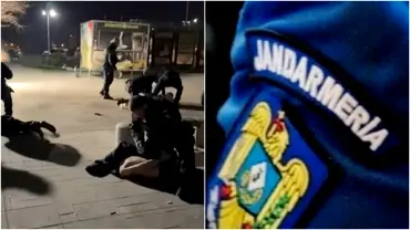 Petrecere de Craciun terminata la sectie Sase tineri au fost pusi la pamant de jandarmi Video